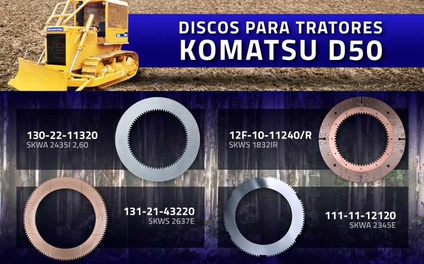 Discos para Pá Carregadeira de Esteira KOMATSU D50