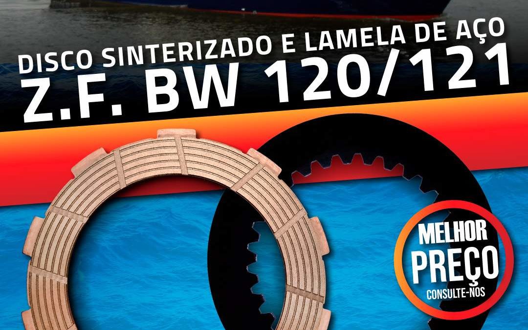 Disco sinterizado e Lamela de aço Z.F. modelo BW 120/121